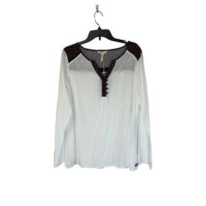 Matilda Jane White Long Sleeve Blouse Top Women's Size Large‎ New